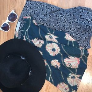 Urban Outfitters double-pattern floral wrap skirt